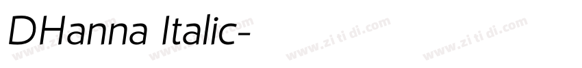 DHanna Italic字体转换
